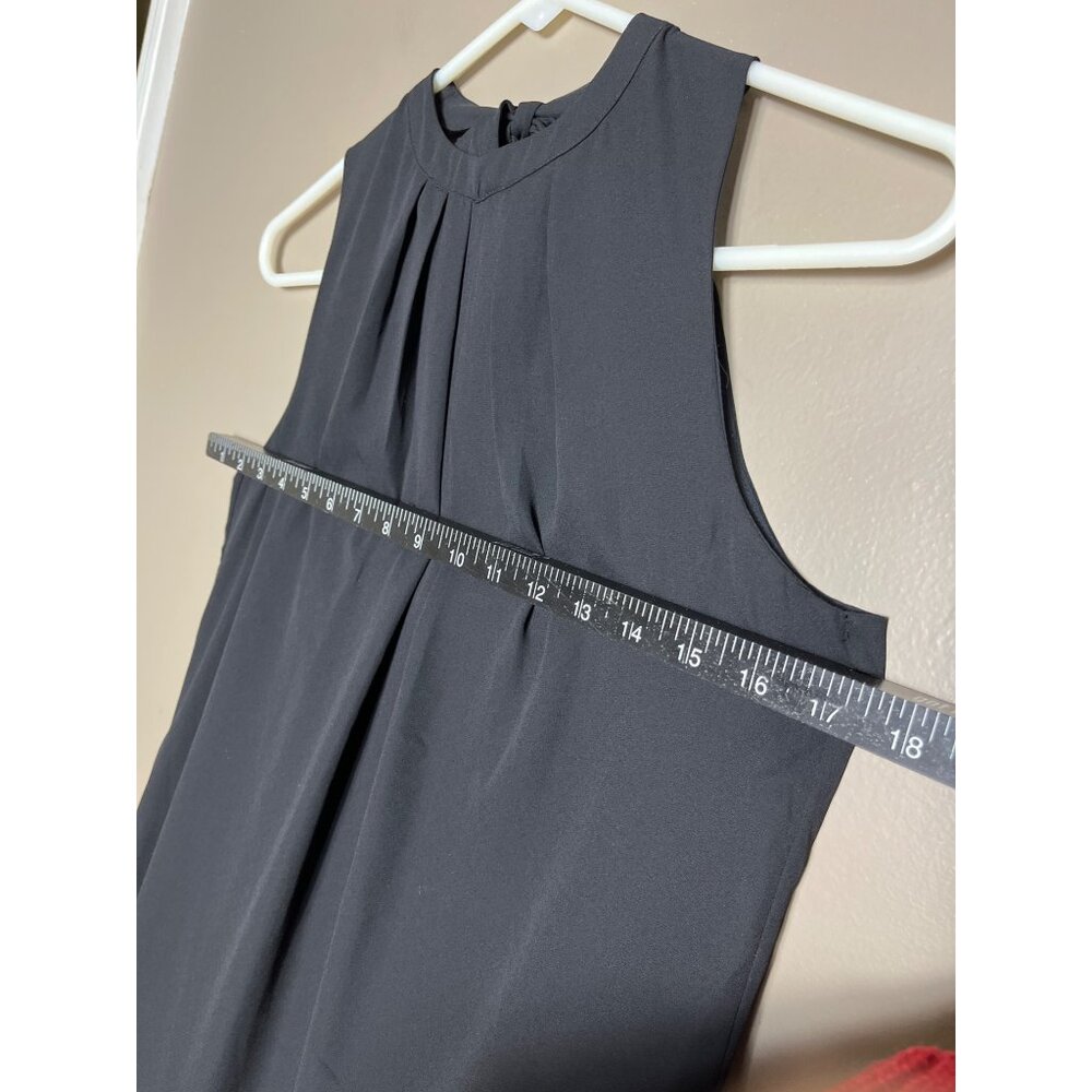 Swing Dress Black Shift LBD Lined H&M Chic Audrey Class Elegant Feminine Women 6 - Picture 8 of 9